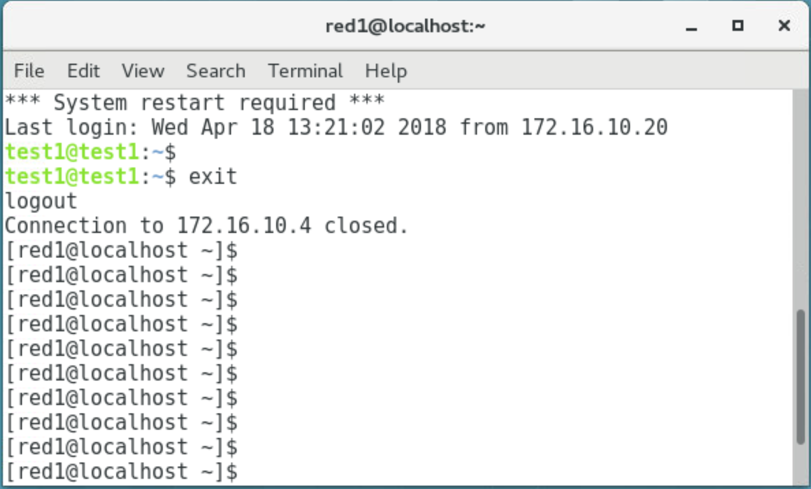 Return back to Ansible host
