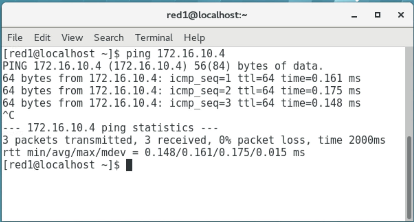 Ping ubuntu endpoint